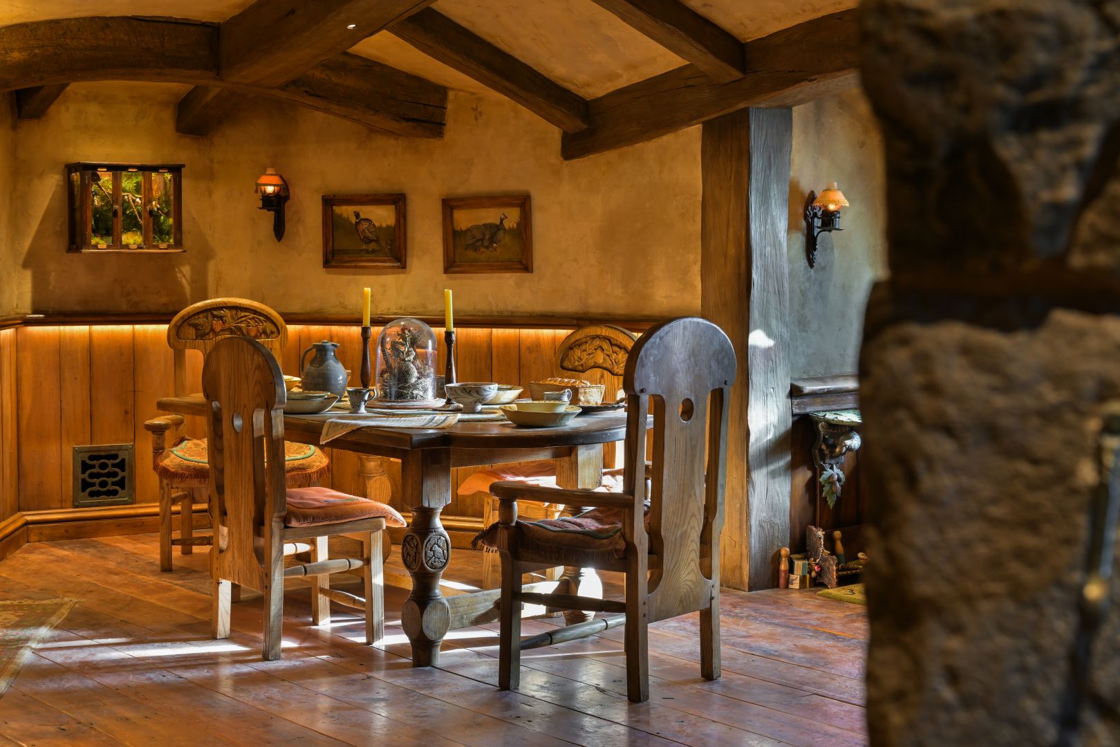 Dining area setup within the Hobbiton&trade; Movie Set&rsquo;s Bagshot Row&trade;