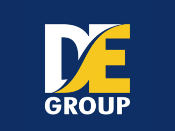 DE Group logo, hire items, event support to product launches and custom design & build solutions for business events.