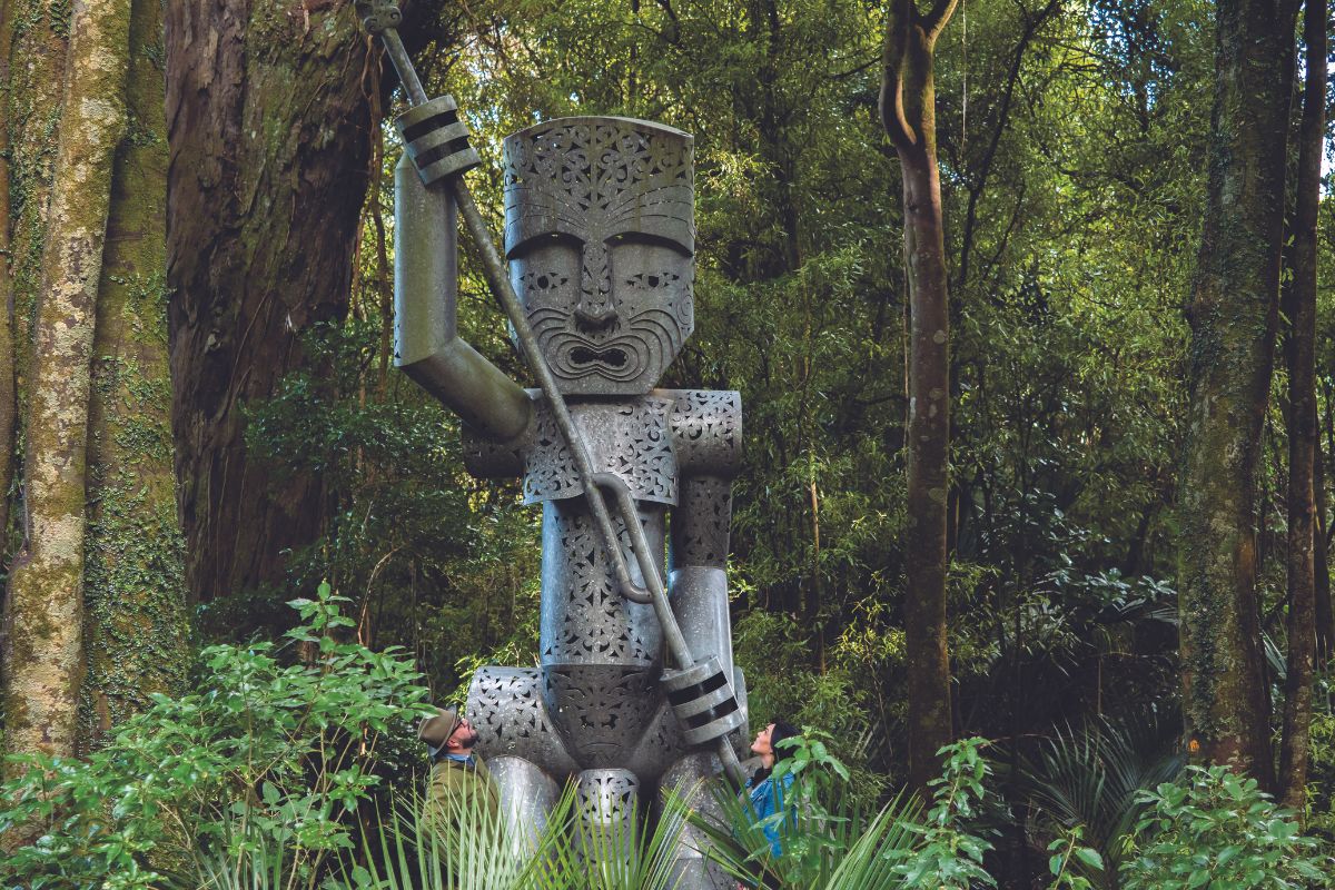 The Whatonga sculpture on the Manawatū Gorge track., Manawatū