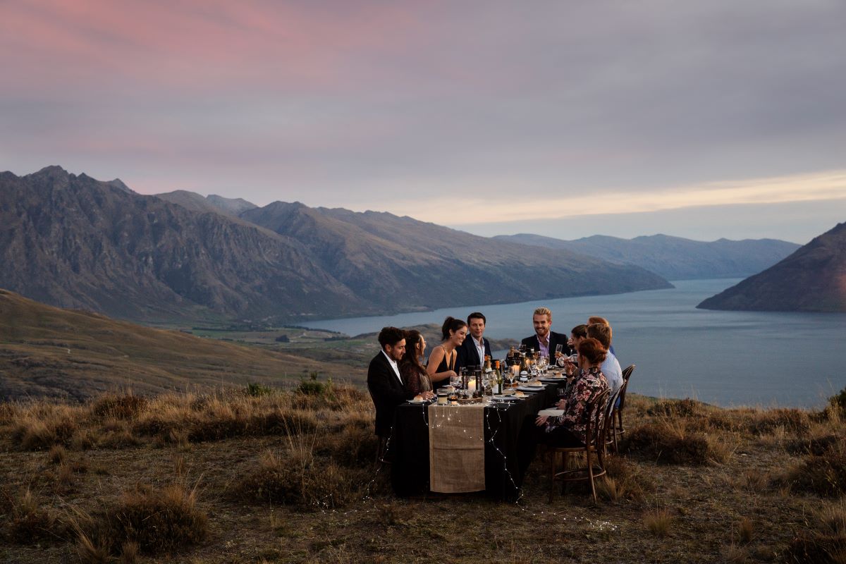 Corporate dinner with mountain & lake view in Queenstown